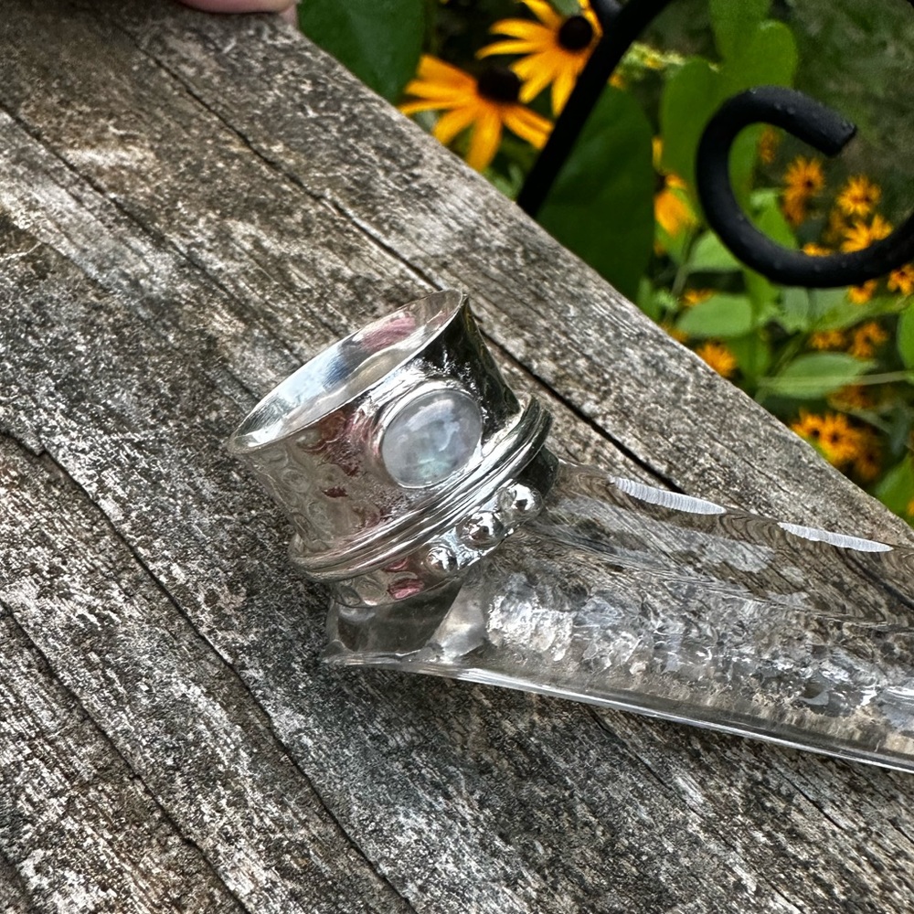 Sterling silver Moonstone ring 925 - Picture 14 of 17